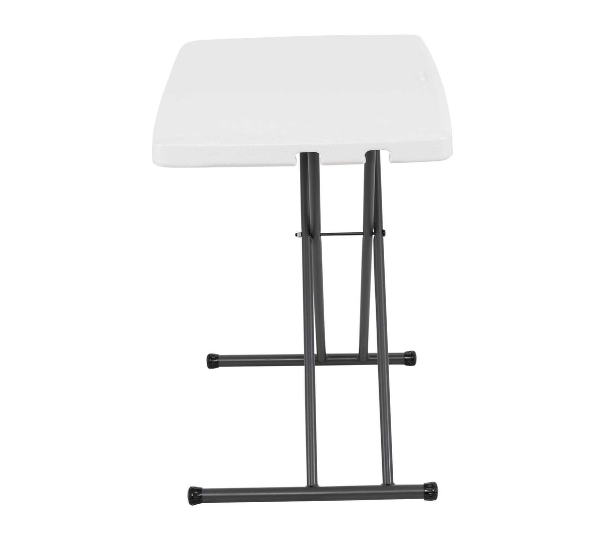 Adjustable Folding Laptop Table TV Tray, 30 Inch, White Granite V3993