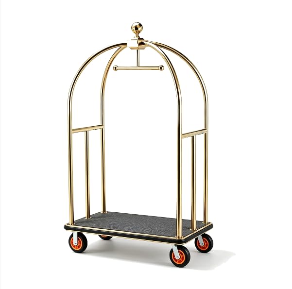 73" Luggage Cart with Garment Rail, 1300LB Capacity S9737