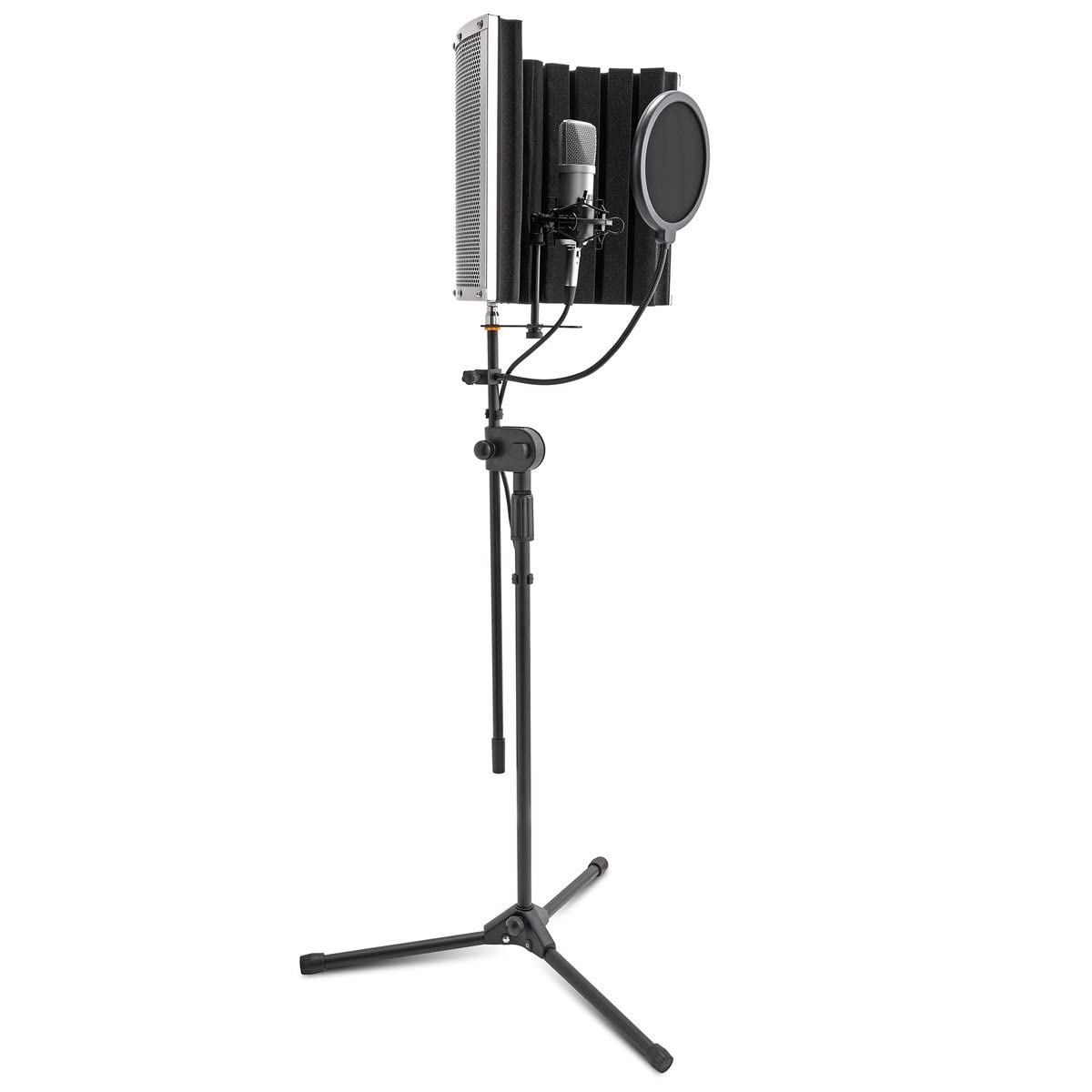 USB Audio Interface Bundle with Studio Monitors, Microphone, Headphones and Stands Z1642