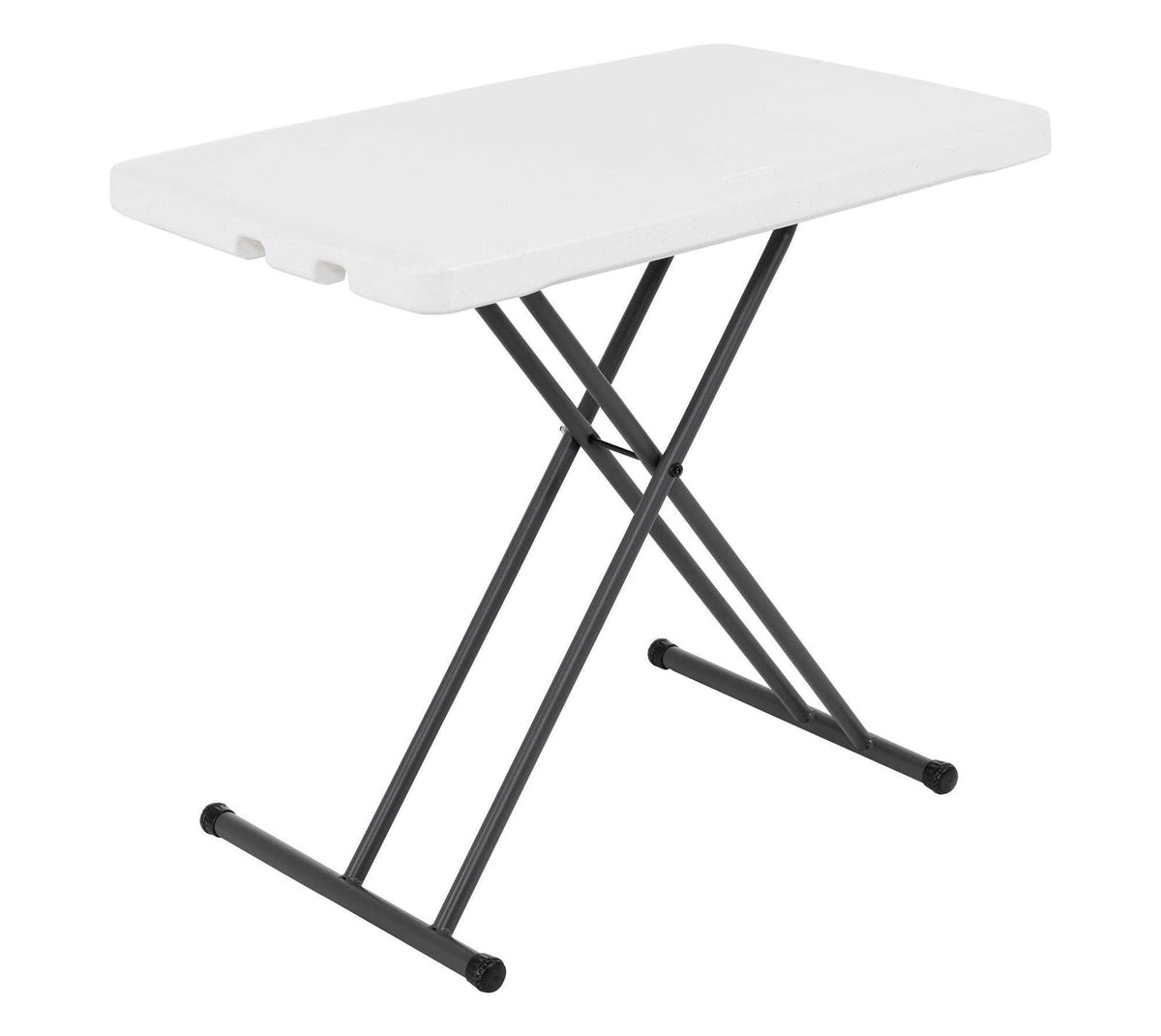 Adjustable Folding Laptop Table TV Tray, 30 Inch, White Granite V3993