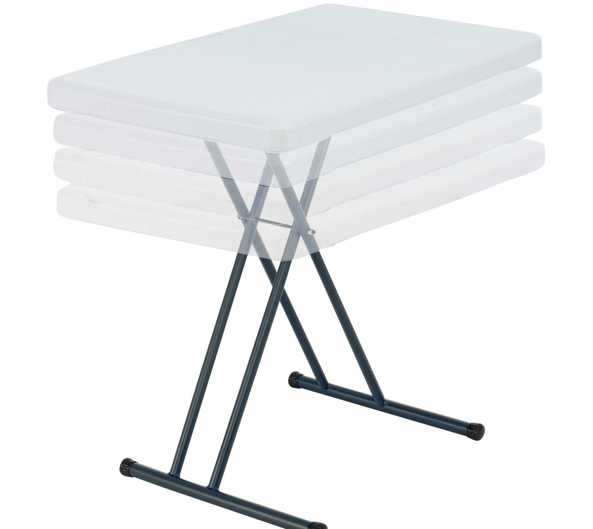 Adjustable Folding Laptop Table TV Tray, 30 Inch, White Granite V3993