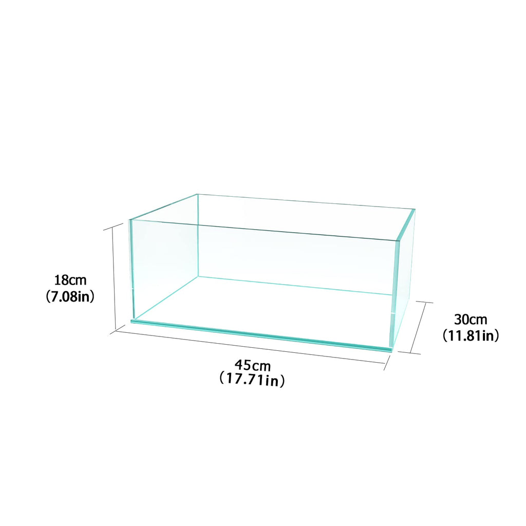 6.4Gal Shallow Rimless Aquarium Ultra-White Glass E812