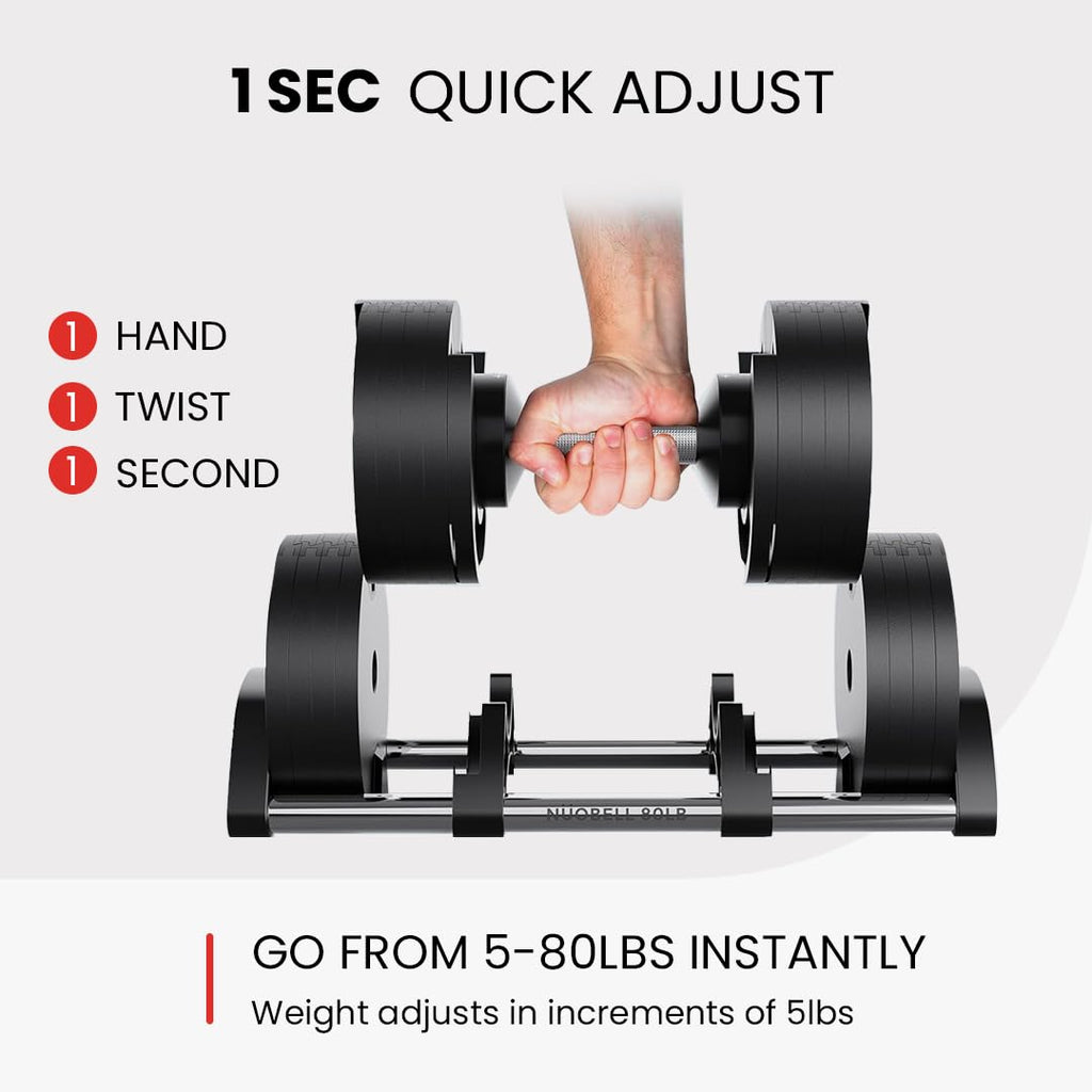 Adjustable Dumbbells 5-80 lb Set of 2 F5601