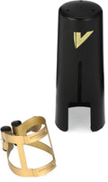 Alto Saxophone Ligature and Plastic Cap Aged Gold Finish I6564