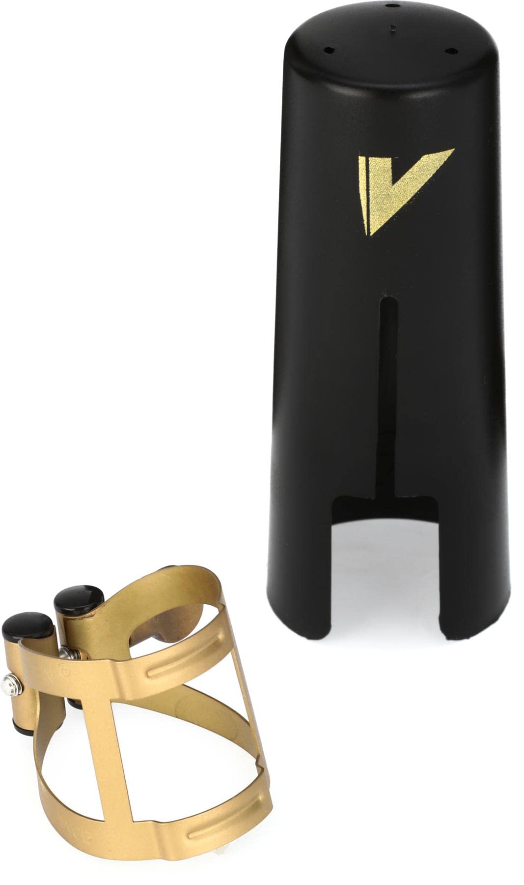 Alto Saxophone Ligature and Plastic Cap Aged Gold Finish I6564
