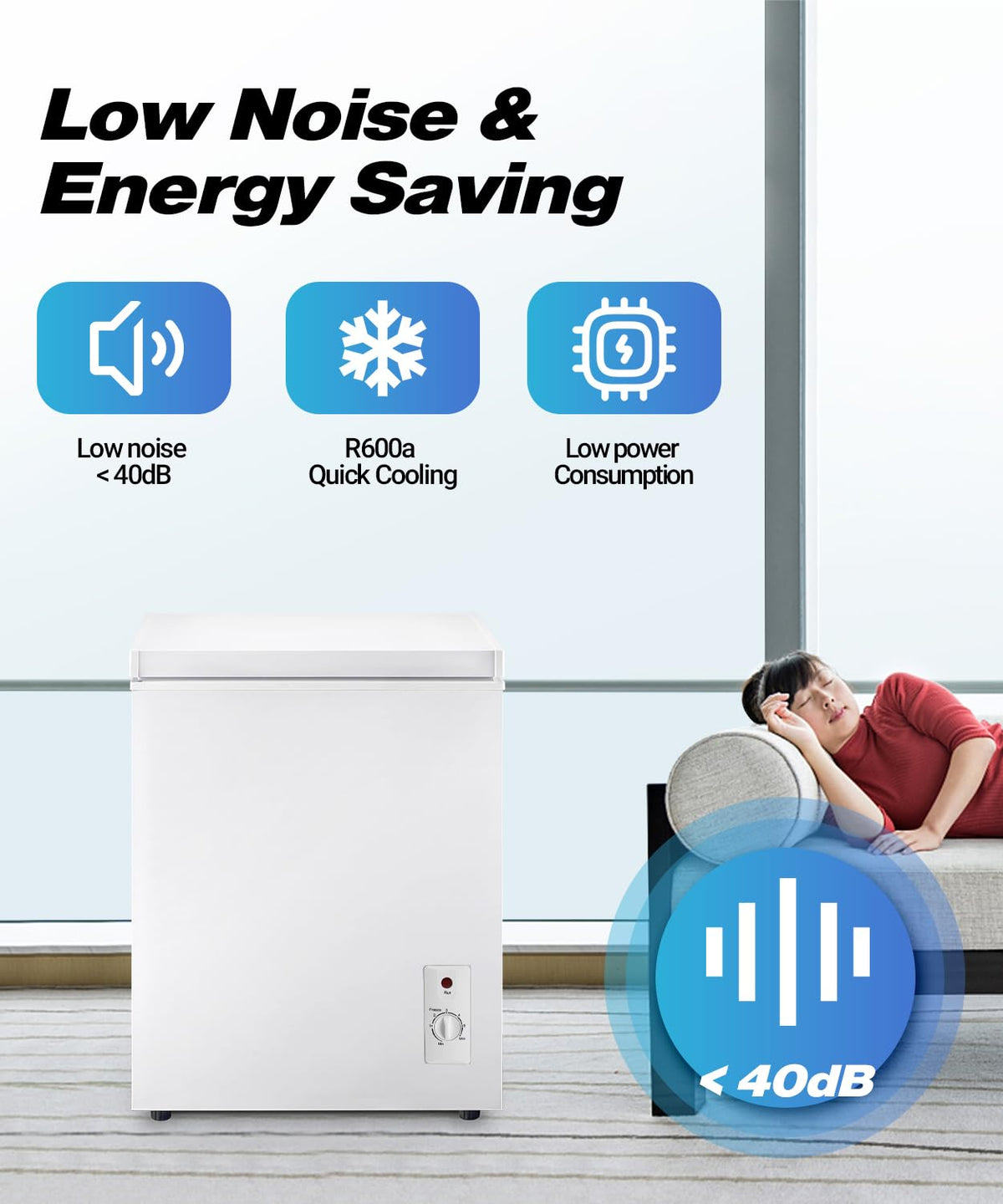 5.0 cu.ft Chest Freezer with Temperature Control B3935