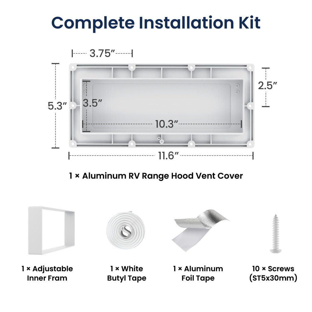 Aluminum RV Exhaust Vent Cover W7476