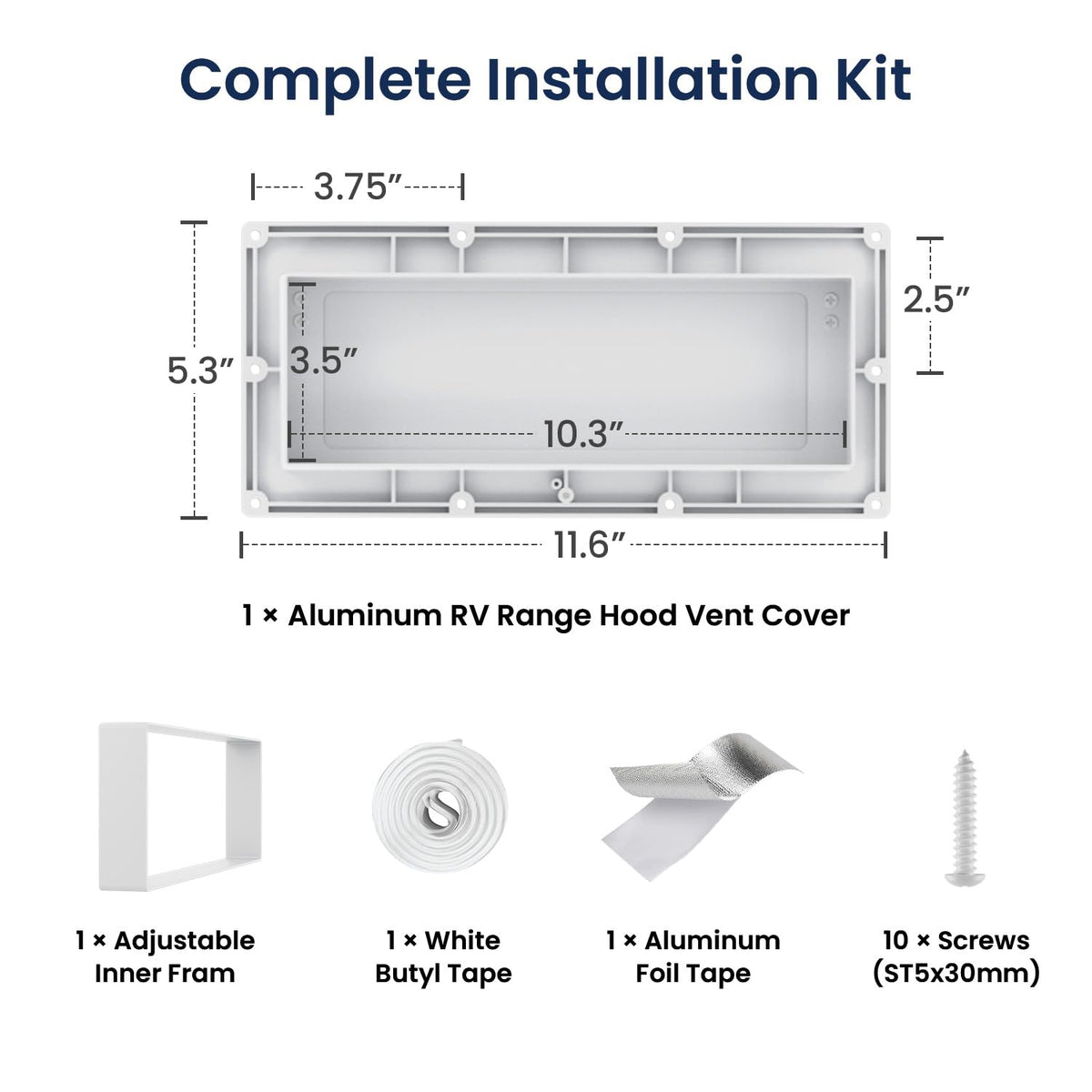 Aluminum RV Exhaust Vent Cover W7476