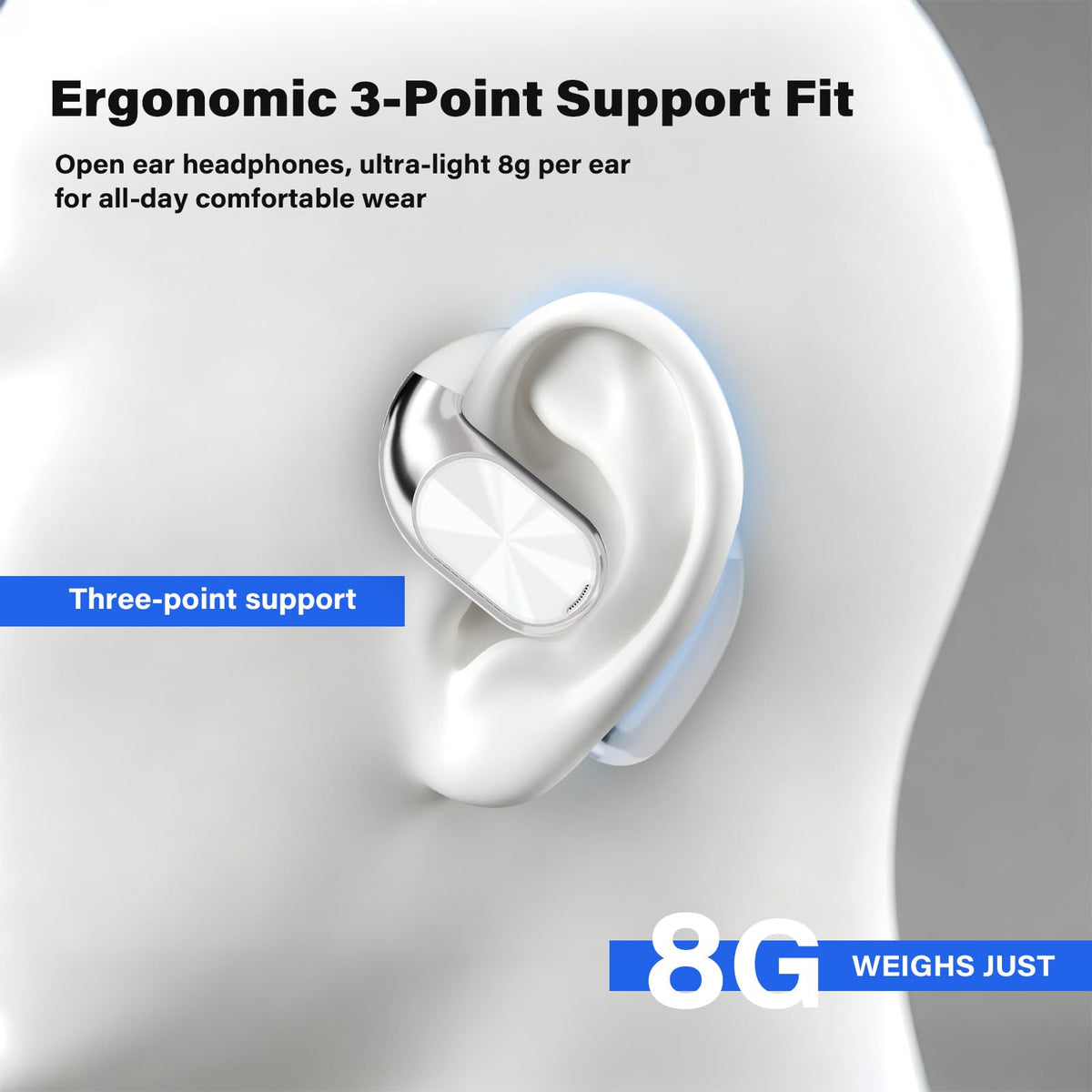 Open Ear Headphones with Earhook D5958