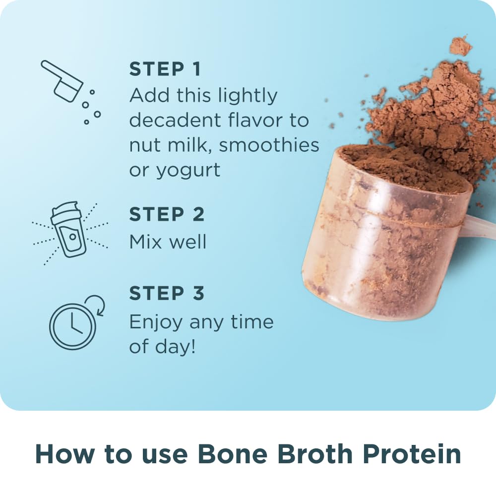 Grass Fed Bone Broth Protein Powder, Chocolate W361