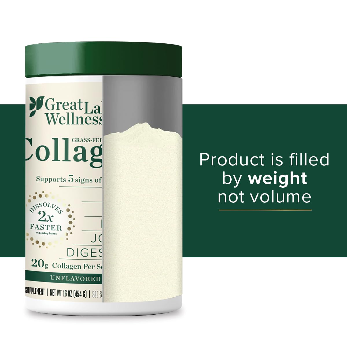 Collagen Peptides Powder Unflavored 16 oz K296