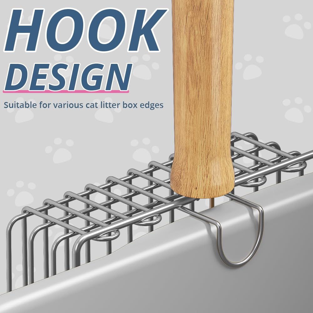 Metal Litter Scoop with Beech Wood Grip B518