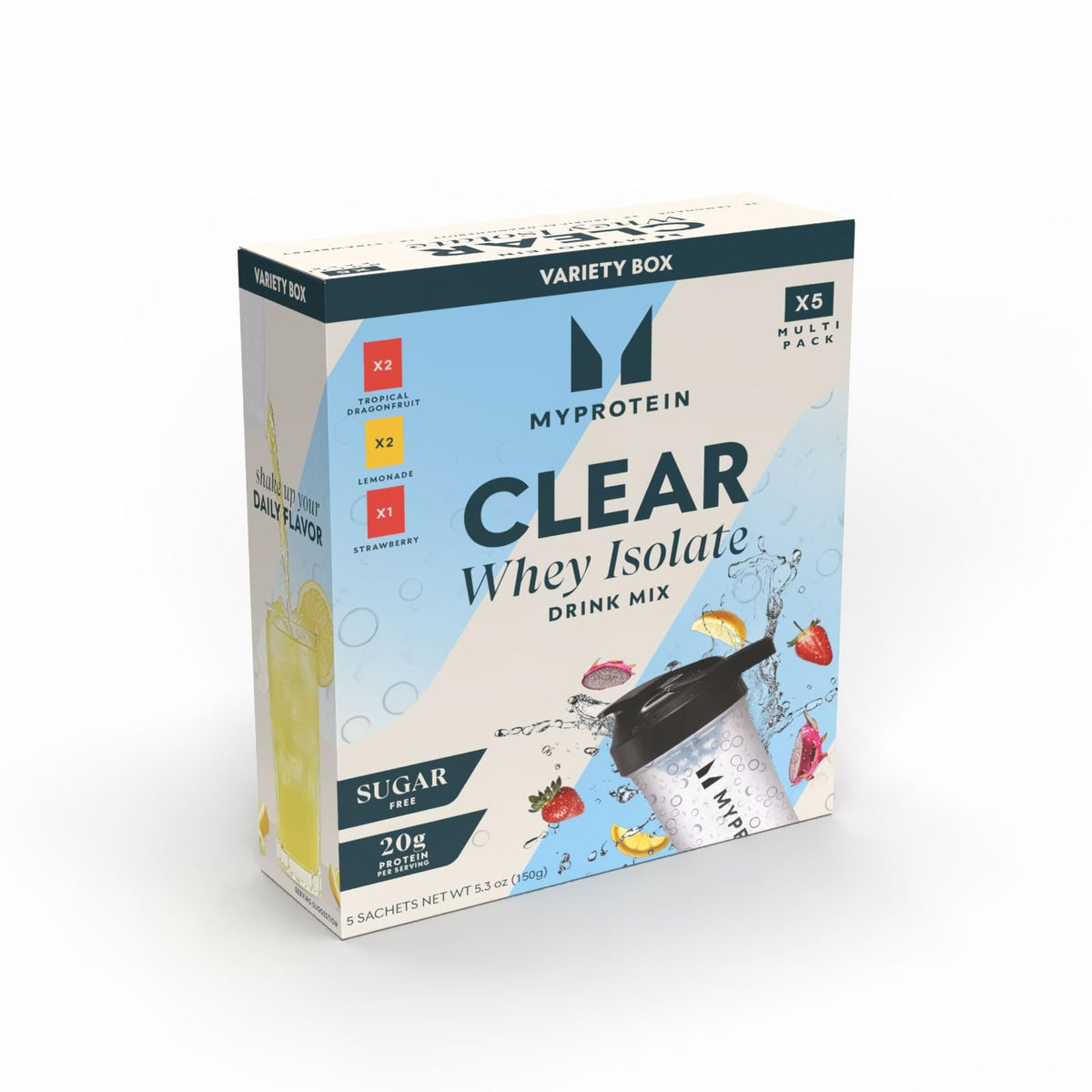 Clear Whey Isolate Protein Powder Drink Mix 5 Count Variety Pack J6140