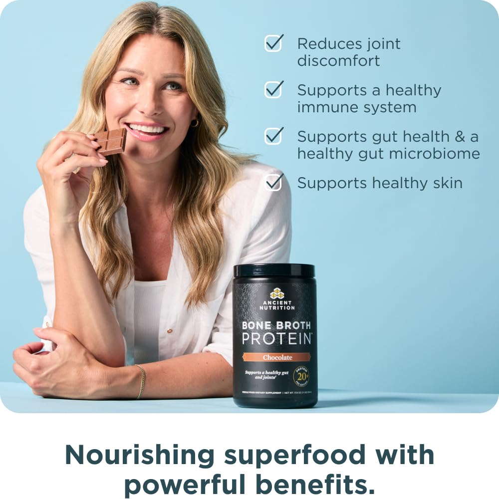 Grass Fed Bone Broth Protein Powder, Chocolate W361