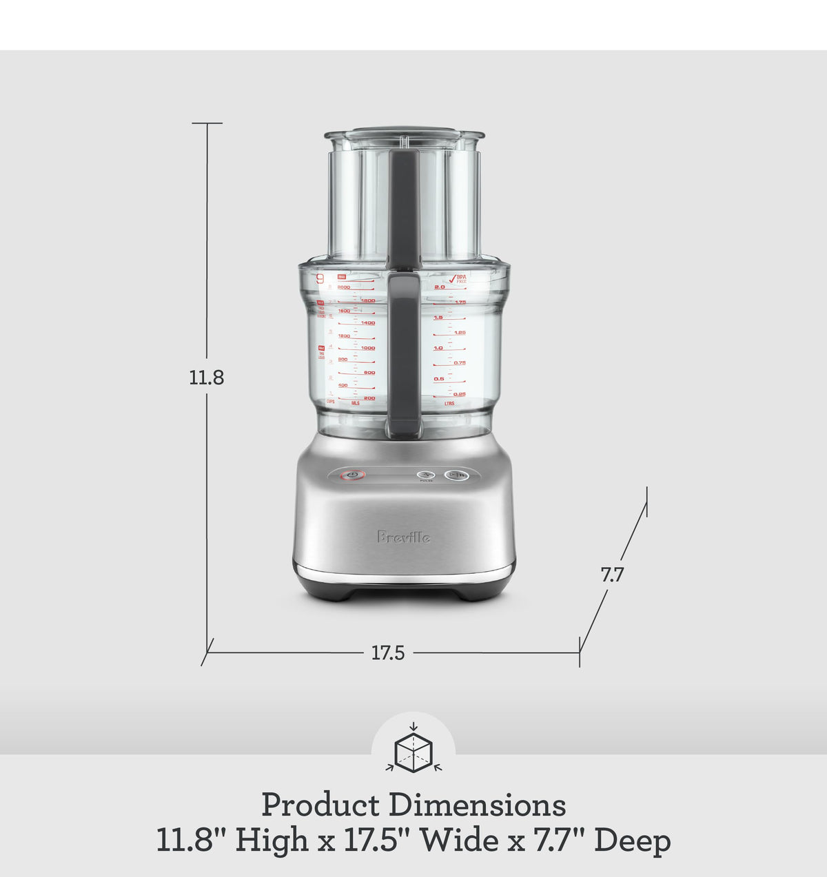 9 Processor and Dicer, Brushed Stainless Steel K2938