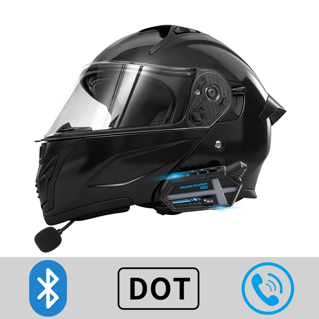 DOT Certified Flip-Up Dual Visor Bluetooth Modular Motorcycle Helmet U67304