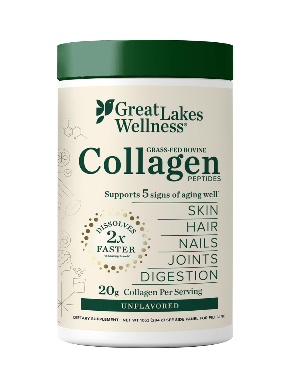 Collagen Peptides Powder Unflavored 16 oz K296