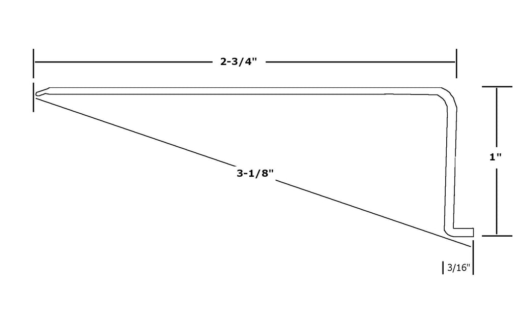 Ribbed Acrylic Replacement Lens L-Shape 2-3/4 x 1 x 24" Q98697