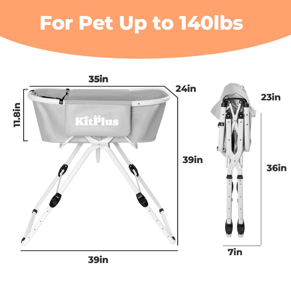 Portable 5 Height Adjustable Dog Bathtub V254