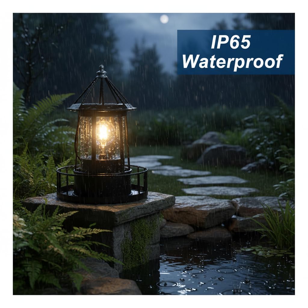Solar Lighthouse Lamp IP65 Waterproof Outdoor Solar Light O570610