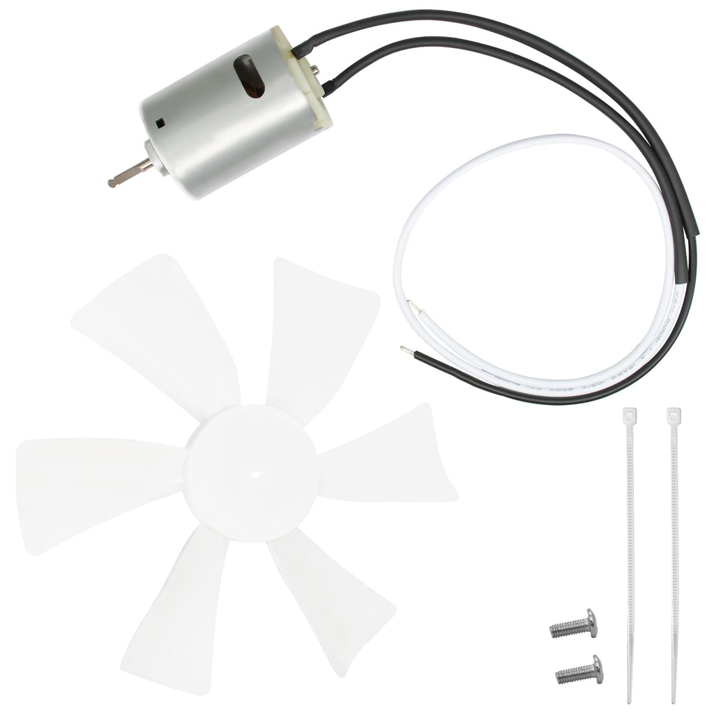 6 Inch White RV Vent Fan Blade with 12V D-Shaft Motor C16172