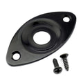 Black Curved Recessed Oval Guitar Jack Plate Z739