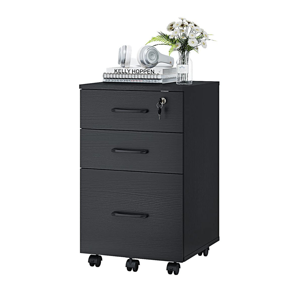 3 Drawer Wood Mobile File Cabinet V905625