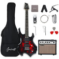 Fire Red Electric Guitar Kit Set with 20W Amplifier R5023