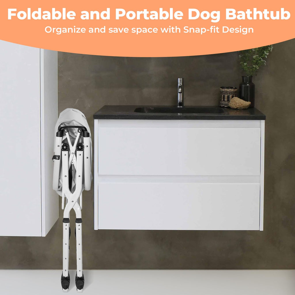 Portable 5 Height Adjustable Dog Bathtub V254