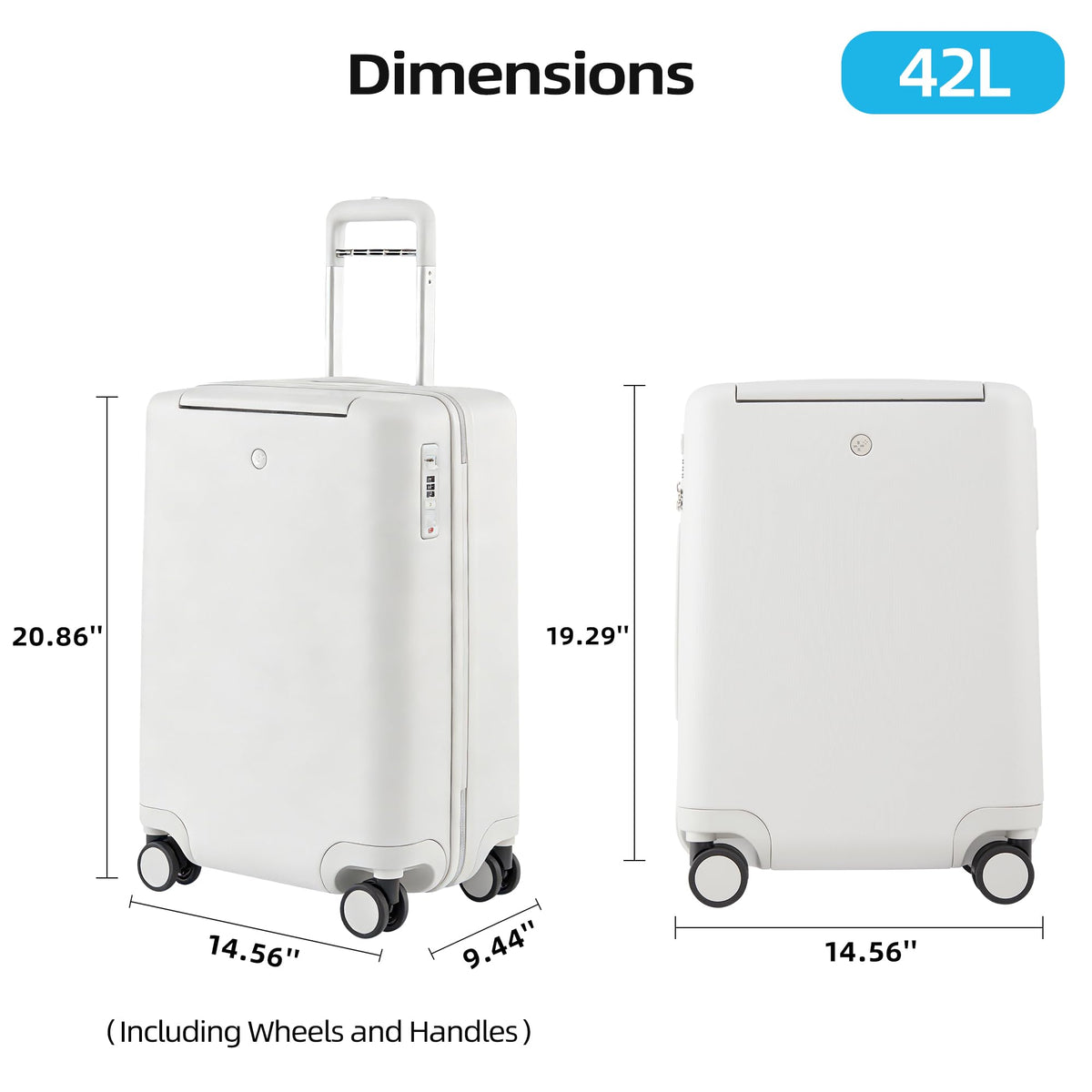 20 Inch Lightweight Hard Shell Carry On Luggage with Spinner Wheels Z8824