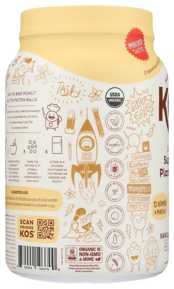Organic Vanilla Plant Based Protein Powder D6685