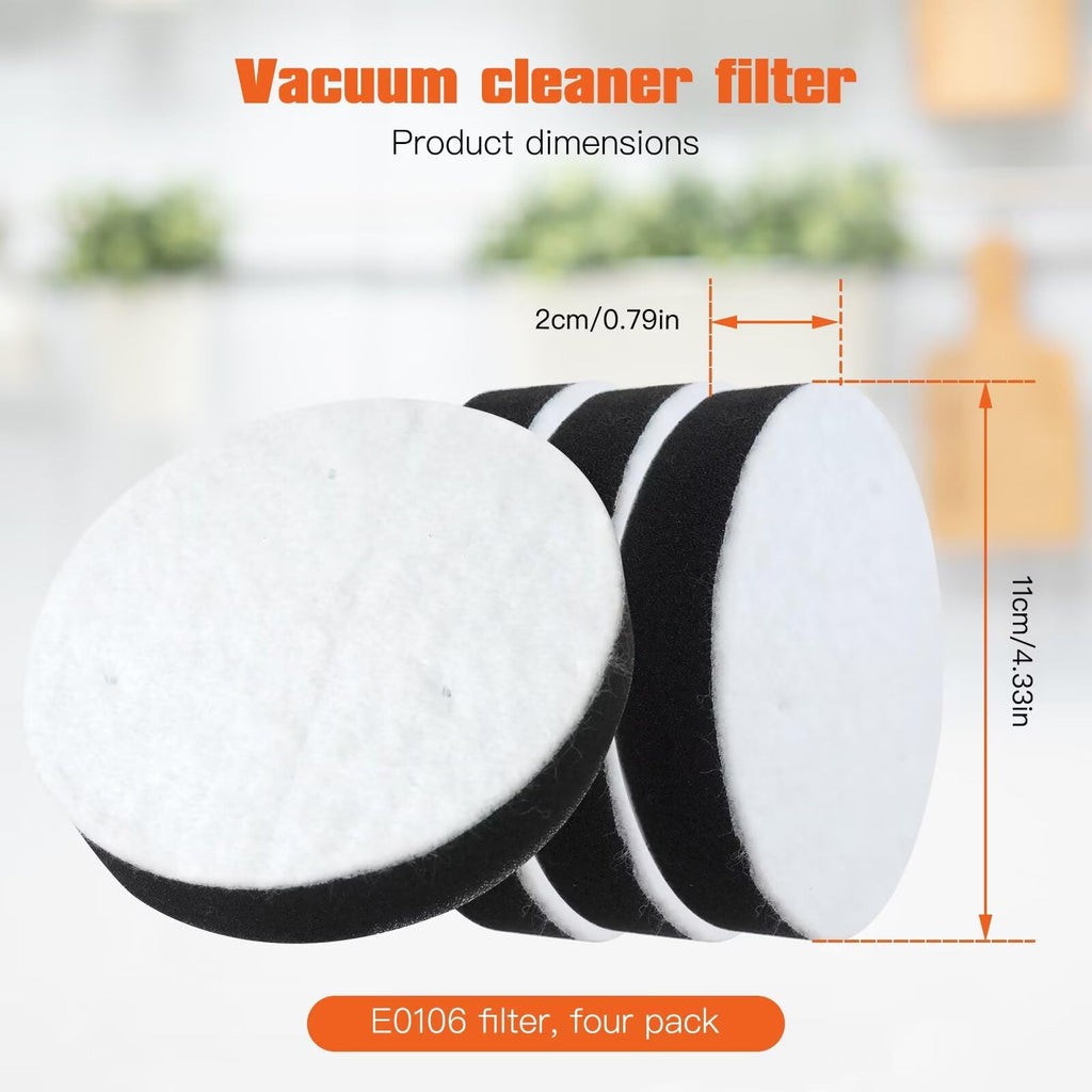4 Pack Replacement Filter for Bagless Upright Vacuum I558437
