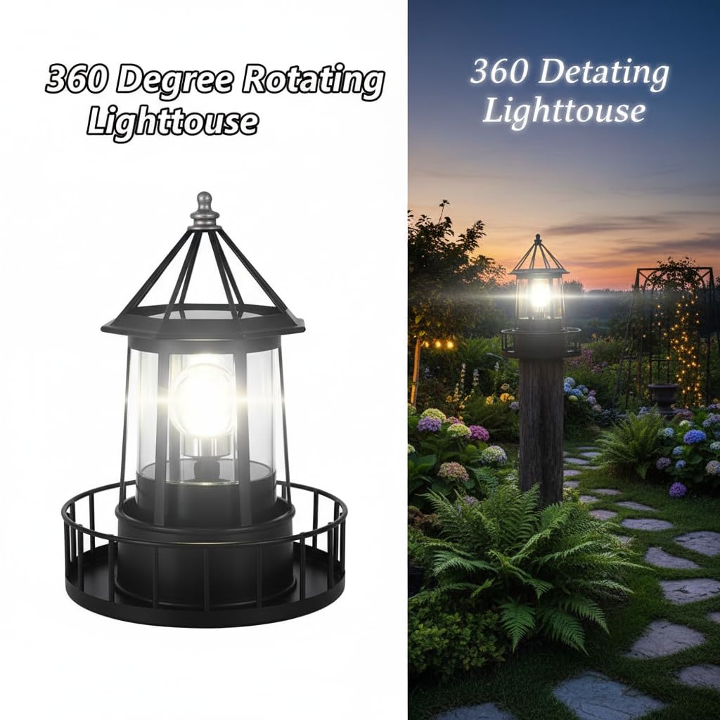 Solar Lighthouse Lamp IP65 Waterproof Outdoor Solar Light O570610