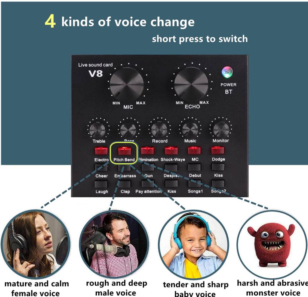Condenser Microphone Bundle with Voice Changer Z72417
