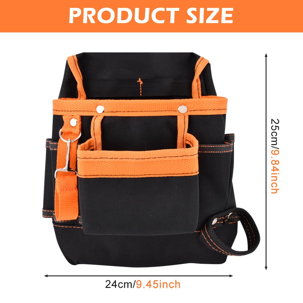 8 Pockets Tool Pouch Utility Waist Bag with Adjustable Belt Z377