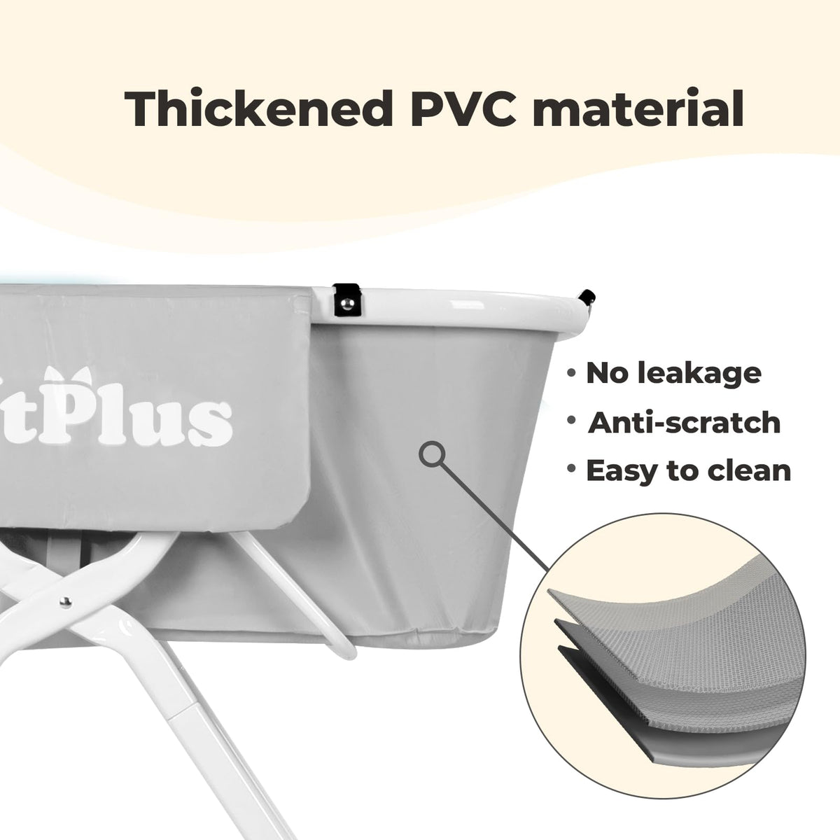 Portable 5 Height Adjustable Dog Bathtub V254