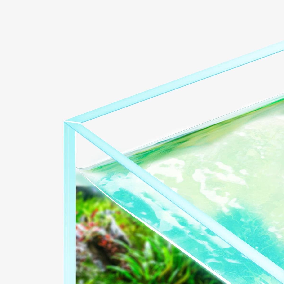 6.4Gal Shallow Rimless Aquarium Ultra-White Glass E812
