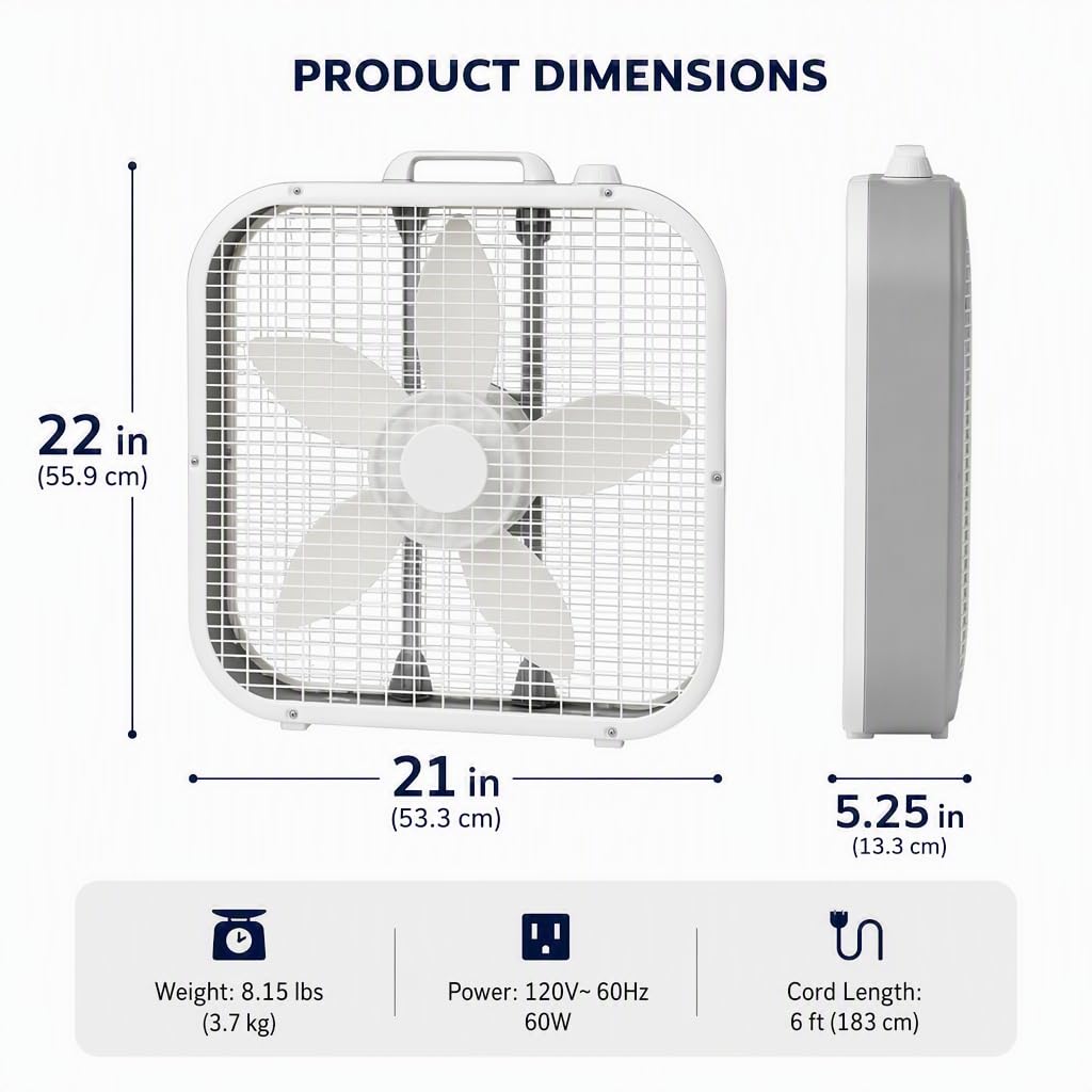 20 Inch 3 Speed Square Cooling Fan K820
