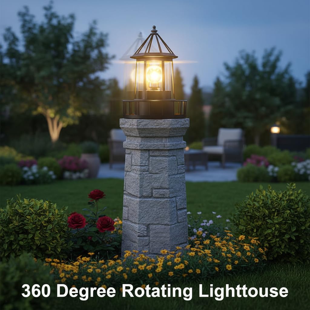Solar Lighthouse Lamp IP65 Waterproof Outdoor Solar Light O570610