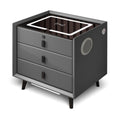 Gray 3 Drawer Nightstand with Charging Station G849461
