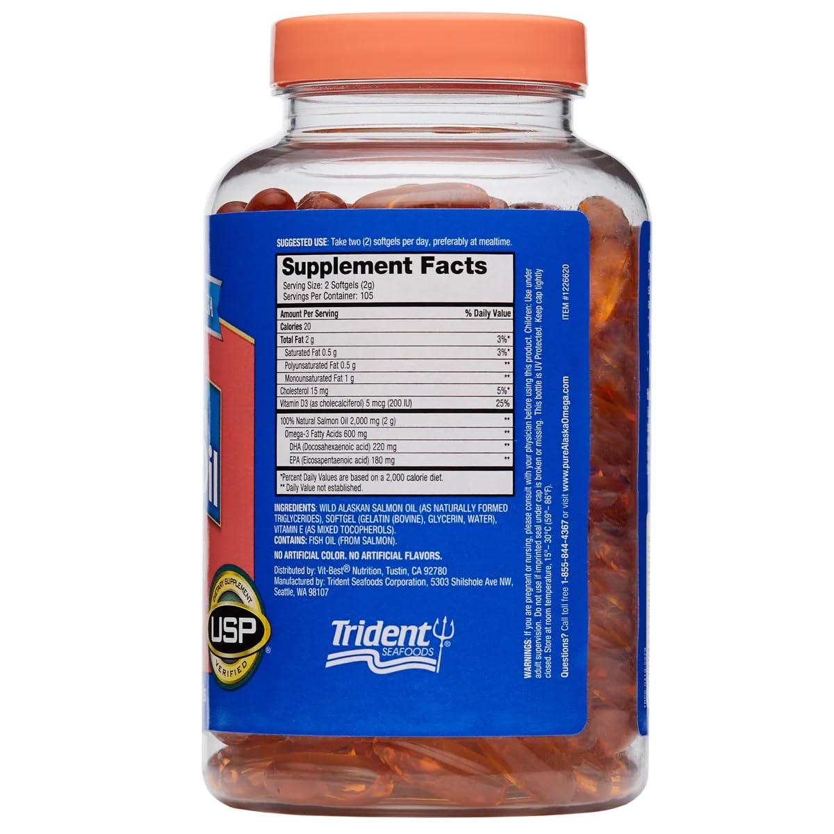 Wild Salmon Oil 1000 mg Softgels Z5824