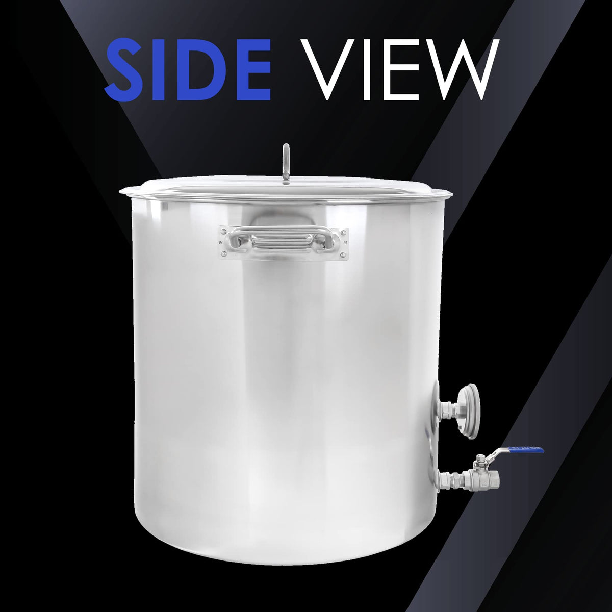 Stainless Steel 40 QT Stock Pot + Propane Burner E6178