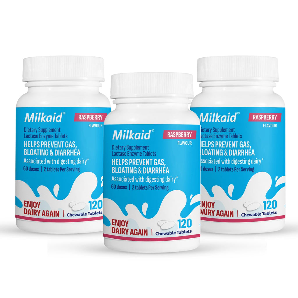 Chewable Lactase Enzyme Tablets 360 Tablets Raspberry B536626