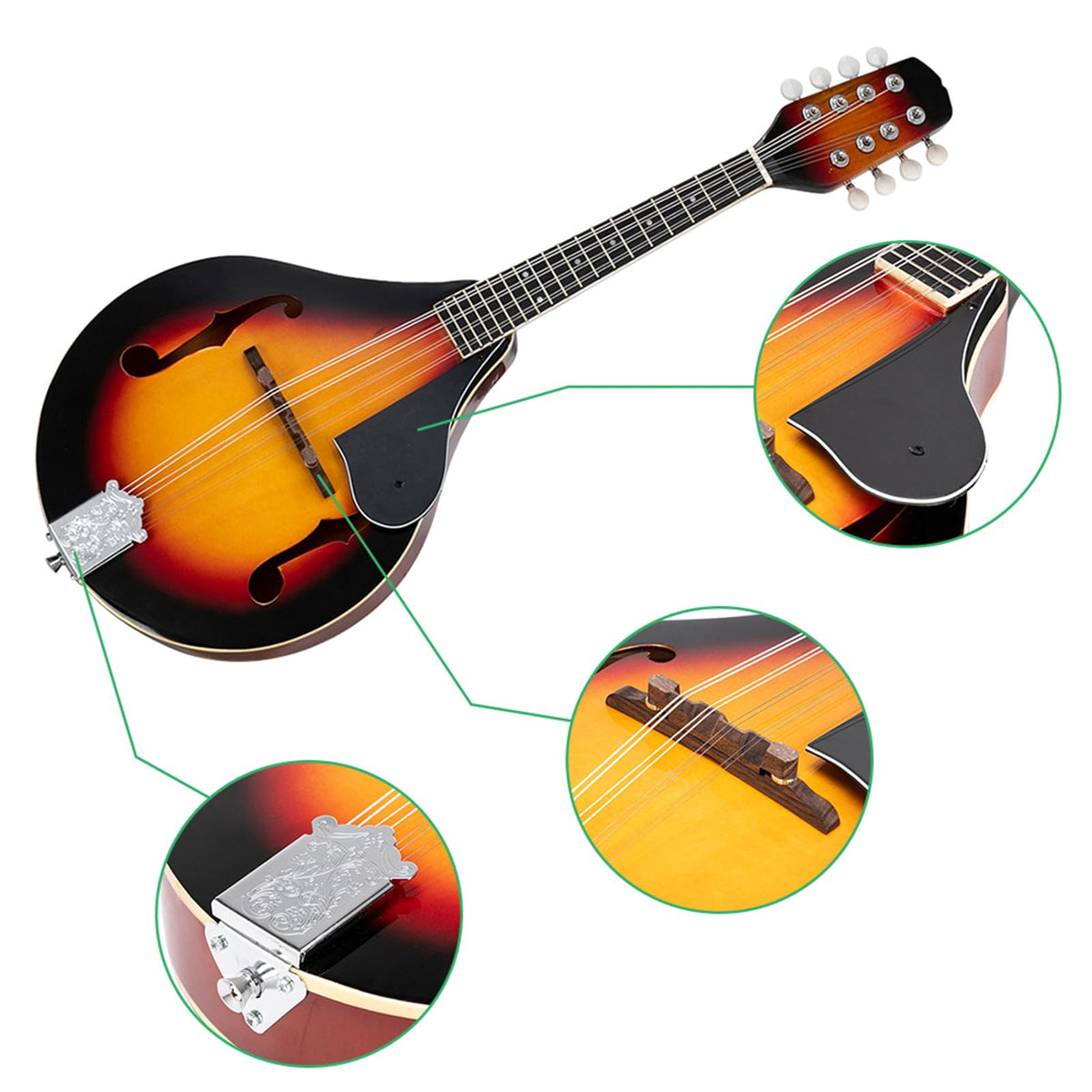 A Style Mandolin Musical Instrument with Guard Board R8954