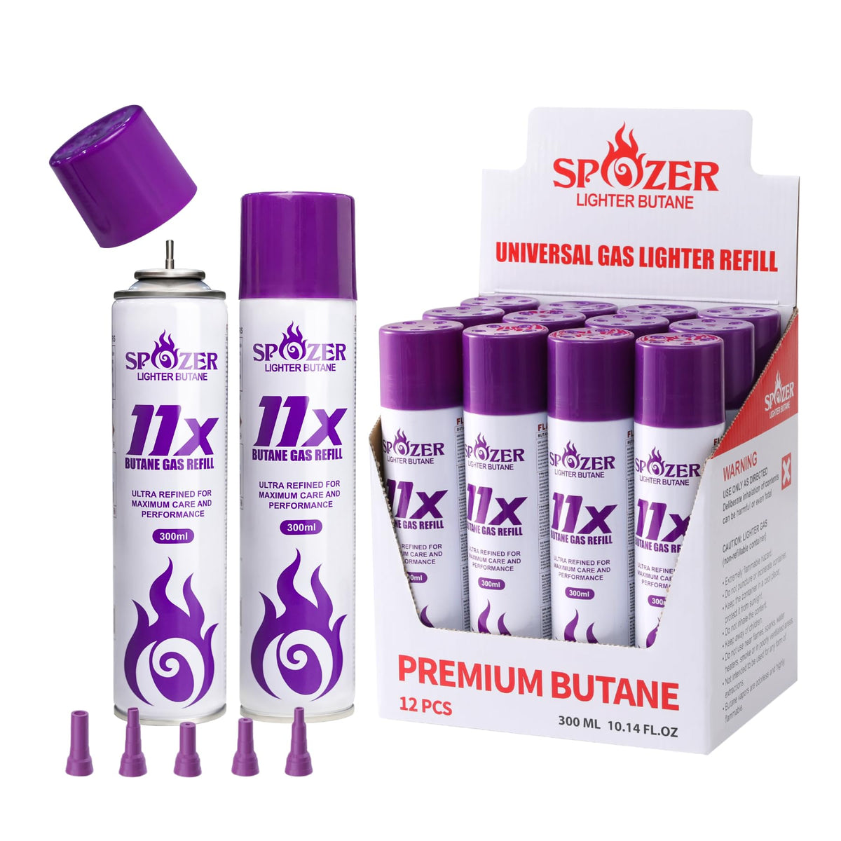 11X Butane Fuel Refill 300ml 12 Cans U330