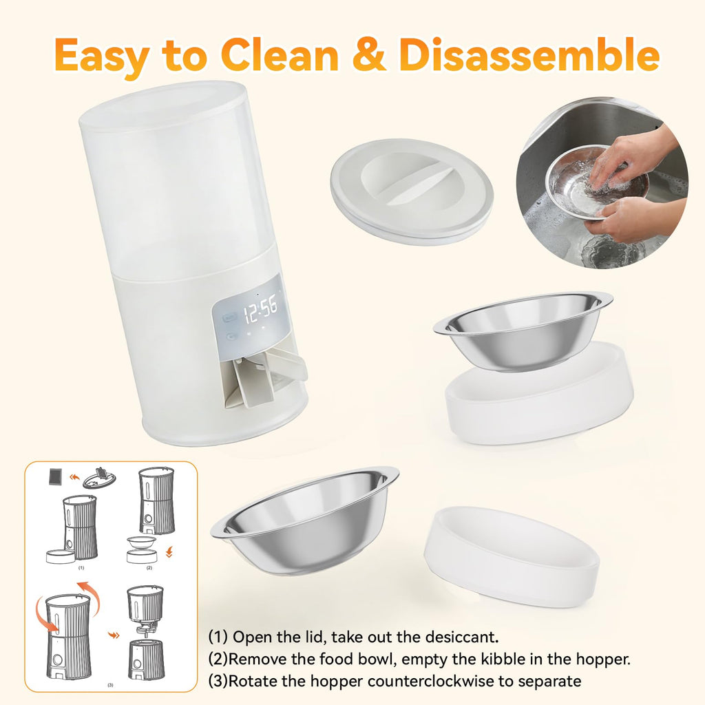 Automatic Cat Feeder 6L White T66317
