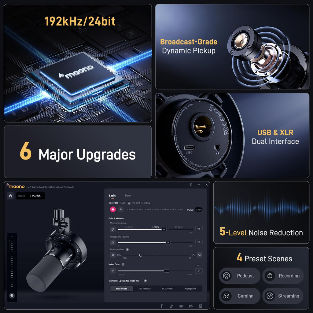 Dynamic Microphone Kit with Boom Arm V769