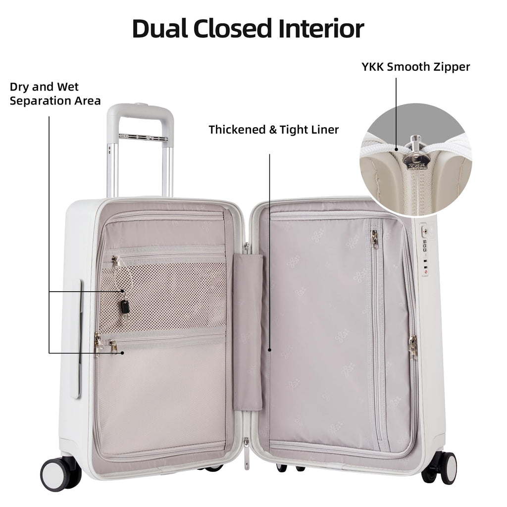 20 Inch Lightweight Hard Shell Carry On Luggage with Spinner Wheels Z8824