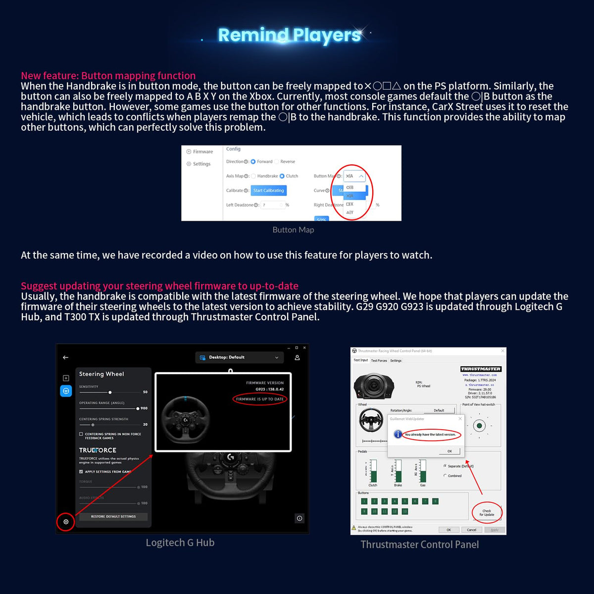 Sim Racing Handbrake with Table Clamp L988298