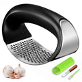 Stainless Steel Garlic Press Rocker with Silicone Peeler B8355